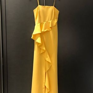 Vince Comuto Yellow Prom Dress